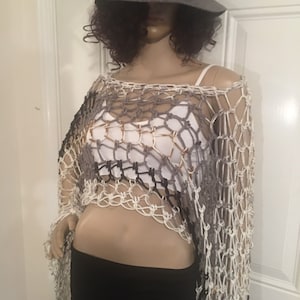 Crochet Spiderweb Crop Top, Crochet Shrug, Mesh Crop Top, Crochet Crop, Music Festival Crop Top, Summer Cover Up