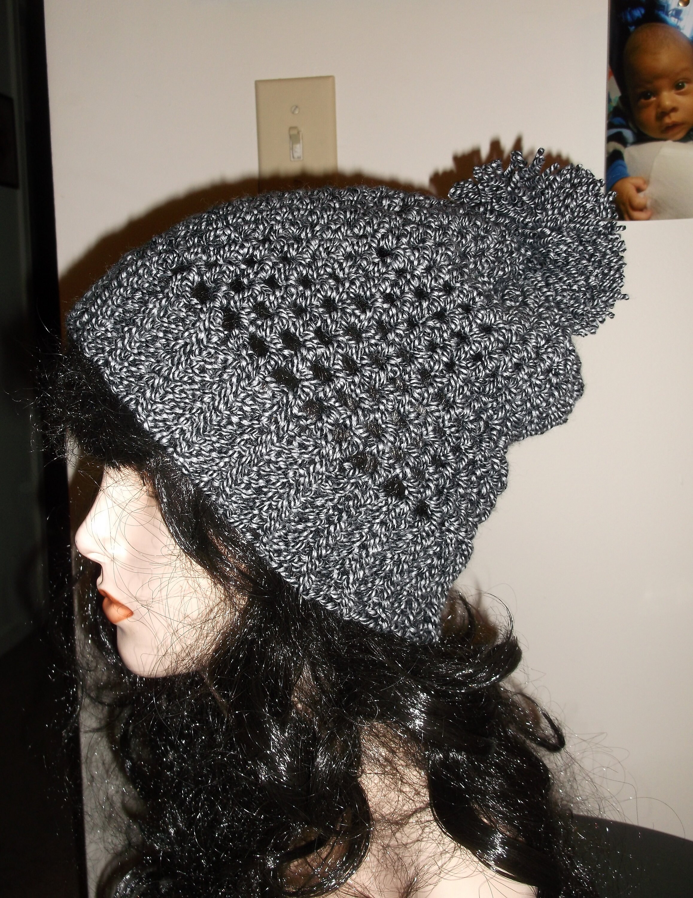 crochet mesh hat