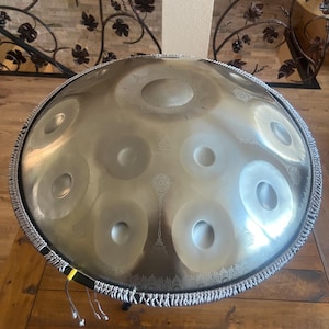 D Kurd Stainless Steel Handpan: 12-Note Hand-Tuned Drum - 440/432 Hz