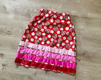 Strawberry Haida teen girls ribbon skirt