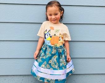 Sea and Bird Haida print 4T powwow regalia Ribbon Skirt