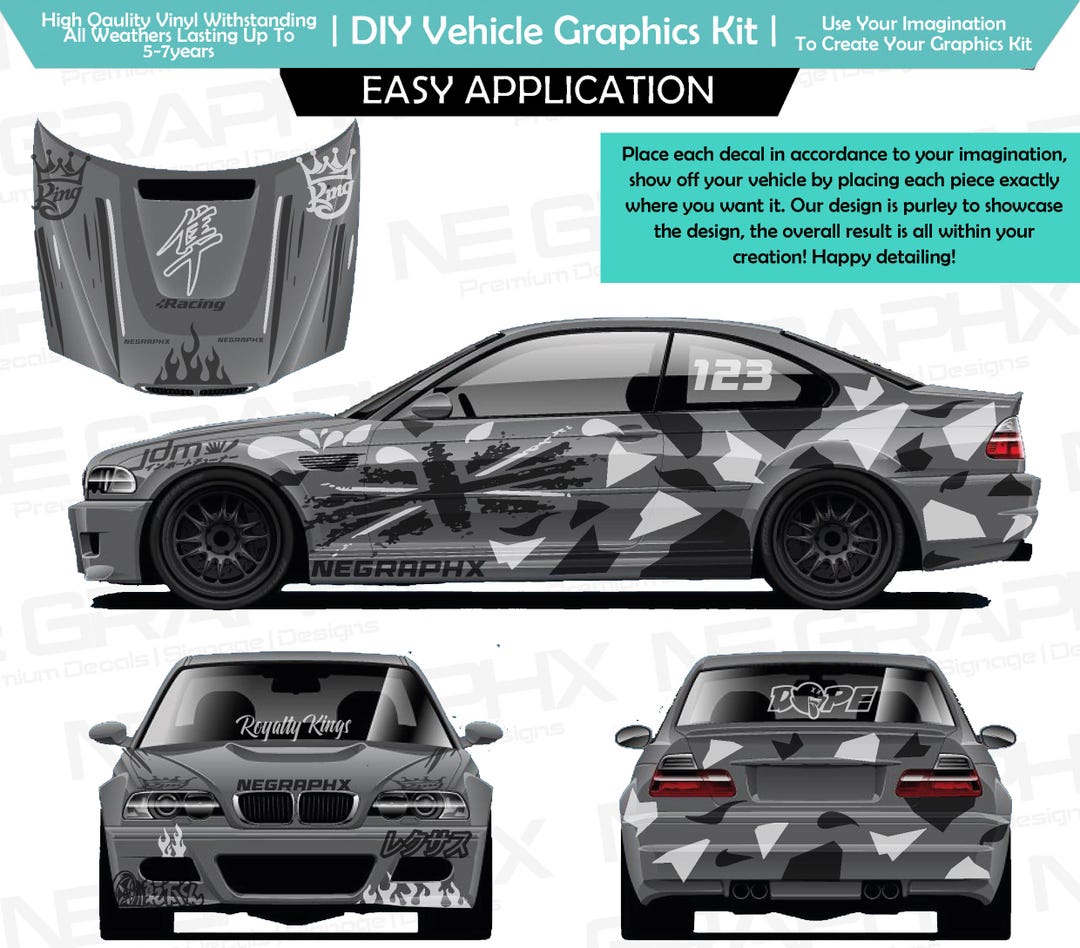 Jdm Jack Point Sticker Negraphx | Universal JDM X Union Jack Decal Kit, Drift Racing Decal ...