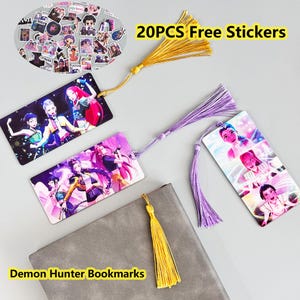 Kpop Demon Hunters-bladwijzers, Huntrix Girls-bladwijzers, Kpop Demon Hunter-fanart, Kpop-bladwijzer, Kpop-anime-bladwijzercadeau, Demon Hunters-fanscadeau