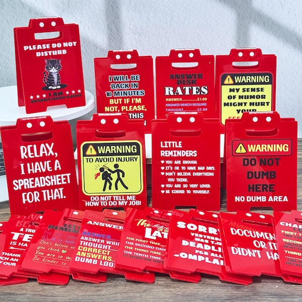 Lustige Schreibtischschilder,Warnung Schreibtischschilder,Arbeitsvorhersage,kleine Erinnerungen,Nachricht Schild,Büro Accessoire,Humor Schreibtisch Dekor,lustiges Mitarbeiter Geschenk