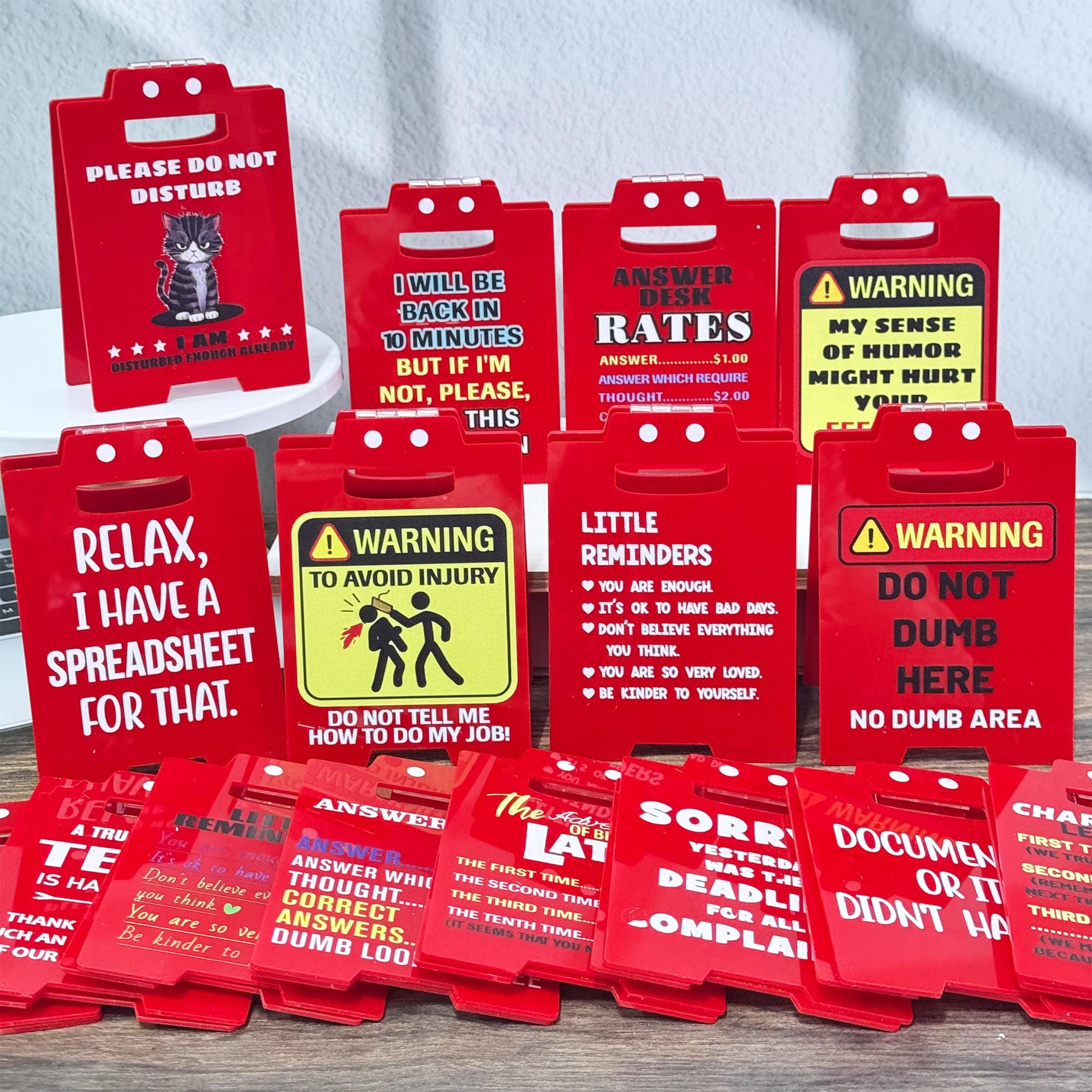 Funny Office Desk Signs,warning Desk Signs,work Forecast,little ...