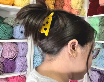 Cheese Hair claw Clip