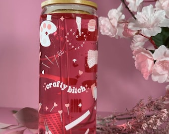 Crafty Bitch Glass Tumbler