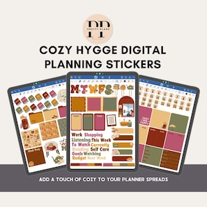Cozy Fall Hygge Winter Digital Planner Stickers for GoodNotes | Aesthetic & Functional Stickers | Daily Planning