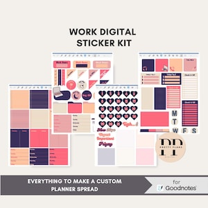 Work Digital Planner Stickers for GoodNotes | Aesthetic & Functional Stickers | Daily Planning