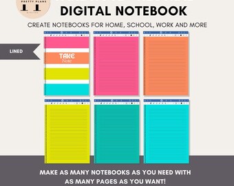Digital Notebook Planner Paper Bright | Aesthetic & Functional Digital Paper | For Daily Planning