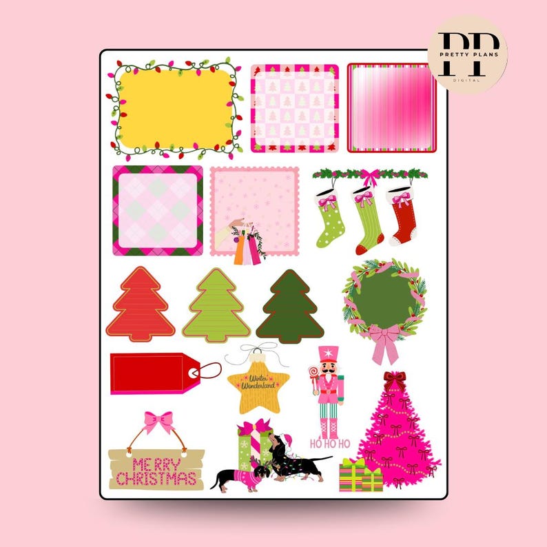 Christmas Digital Planner Sticker Bundle | 125+ Christmas Stickers + 30 ...