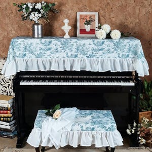 Romantic lace piano cover, handmade, home décor, gift for the pianist, dust cover, exquisite craftsmanship
