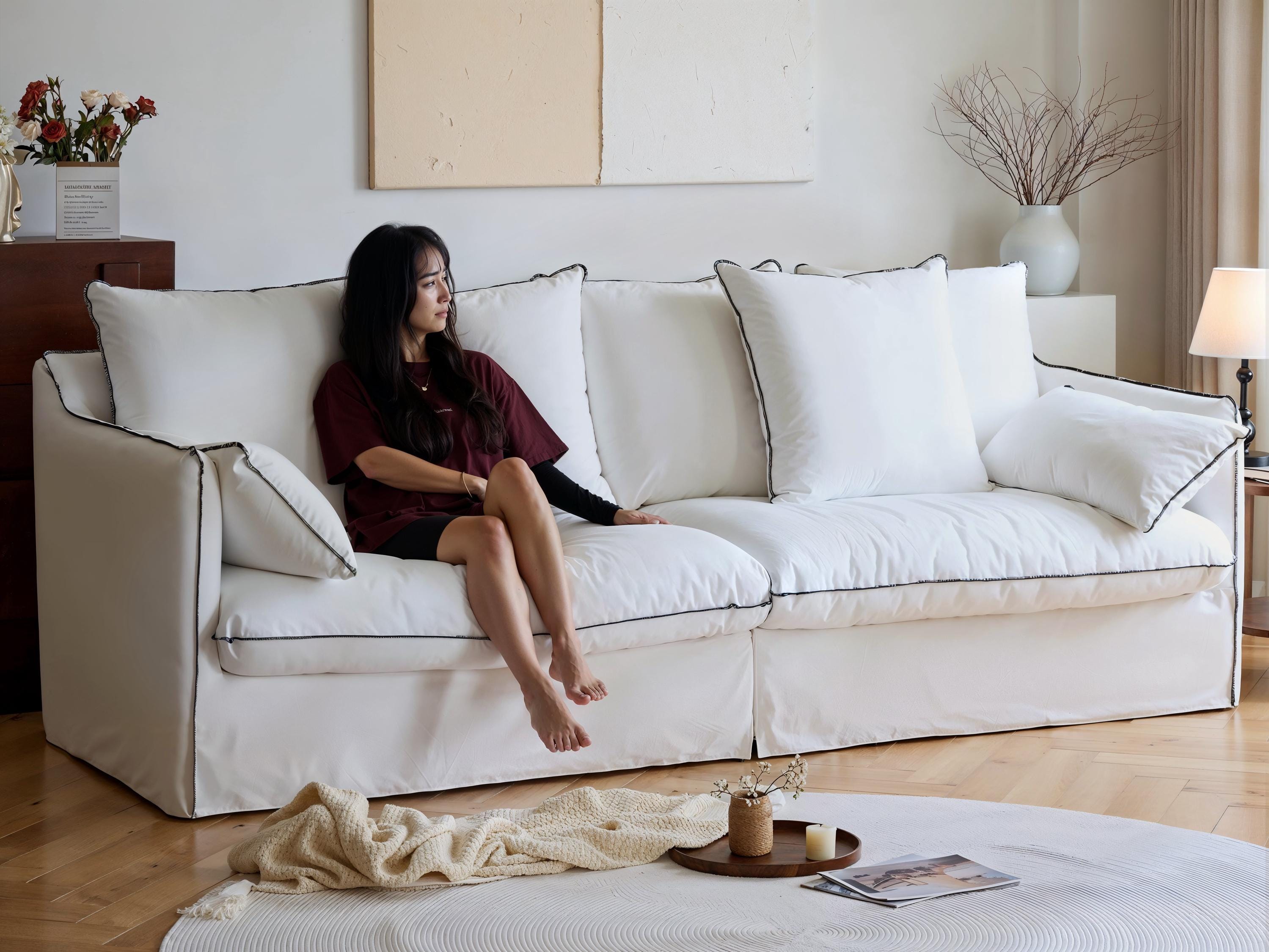 Skonaback Ikea Sofa Lounge Bed SKÖNABÄCK 2-seat Sofa-bed, Knisa