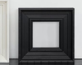 Black Solid Wood Picture Frame: Custom Size Framing