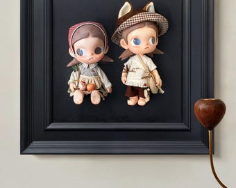 Black Solid Wood Photo Frame, Customizable 3D Design