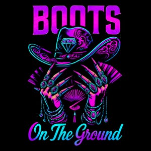 Boots on the Ground png-bestand, retro boot cowboy western cowgirl png, western cowgirl digitale download