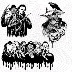 Halloween Horror Movies Friends PNG, Halloween Horror png, Horror Movie Png, Retro Halloween png, Horror Friends Png files Digital Download