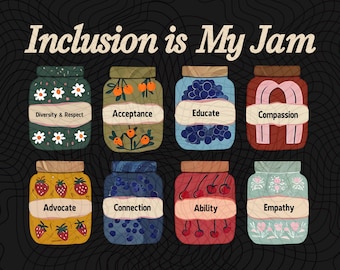 Inclusion Is My Jam PNG File, Autism Awareness PNG, Inclusion Is My Jam Neurodiverse Universe Digital Download
