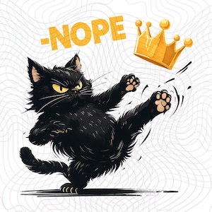 アメリカには王はいない 黒猫 PNG ファイル、反人種差別・反トランプ PNG、アメリカには王はいない ダウンロード