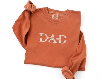 Embroidered Custom Dad Shirt, Personalized Custom Name Dad Tee, Unisex Dad Shirt for Father's Day, Papa Shirt With Name, Father's Day Gift