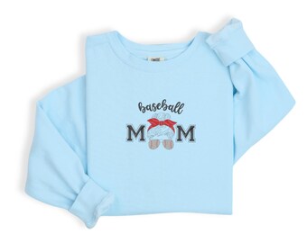 Embroidered Baseball Mom Shirt, Mothers day Gift For Baseball Mom, Embroidered Baseball Fan Shirt, Sports Mama Sweatshirt, Sports Mom Gift