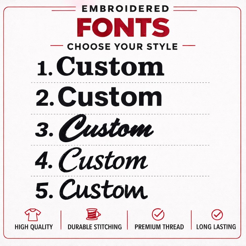 Embroidered Fonts