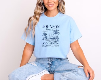 Personalized Family Vacation Shirt, Custom Beach Trip Tee, Family Reunion Vacation Shirt, Custom Destination Family Holiday Gift