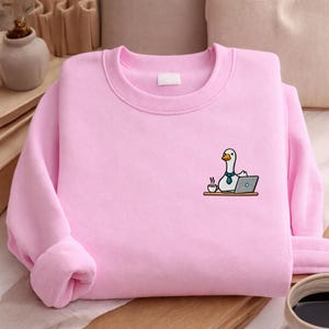 Embroidered Coding Goose Shirt, Silly Goose Programmer Gift, Funny Developer Tee