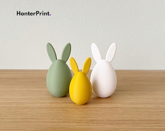 Easter Egg with Bunny Ears STL | 3D Print Easter Decor | Bunny Egg STL File | Digital Download for 3D Printer