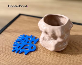 Coral Coaster Set: 3D Print STL Files, Home Decor (Digital Download)