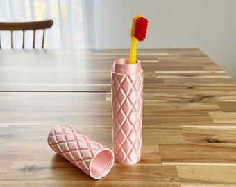 Tandenborstelhouder STL-bestand voor 3D-printen, digitale download opbergdooscontainer met schroefdop voor 3D-printen, organizer 3D STL-bestand