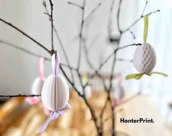 Easter Eggs STL 3D Print File, Digital Download for 3D Printing, Easter Decoration 3D stl file, 3D Home Decor