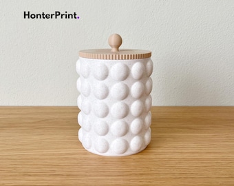 3D-afdrukbare opslagcontainer met deksel STL – moderne minimalistische pot voor kleine artikelen, digitale download, woondecoratie, organisator 3D STL-bestand