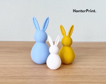 Easter Bunny STL File for 3D Printing | Printable Easter Decoration | Scalable Bunny Figurine | Digital Download