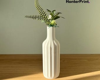 3D Print Bottle Vase STL File: Modern Scandi Home Decor (Digital Download)