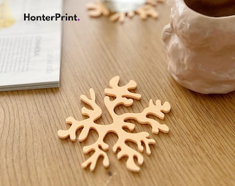Coral Coaster 3D Print STL File: Coastal Home Decor (Digital Download)