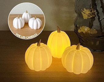 Archivos 3D STL de linternas de calabaza de Halloween, archivos de impresión 3D de Halloween, descarga digital de otoño para impresión 3D, decoración del hogar, candelabros