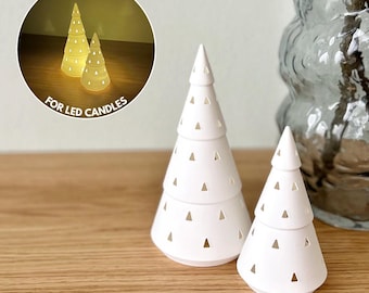 Christmas Trees 3D Stl Files, 3D Christmas Print Files, Minimalist Tree Digital Download for 3D Printing, Home Decor, Candle Holder