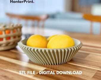 Modern Bowl 3D STL File: Home Decor (Digital Download)