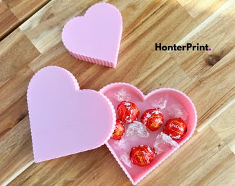 Heart Box STL File for 3D Printing, 3D Valentine’s Gift Storage box container for 3D Printing, Jewelry Box, Chocolate Heart Box