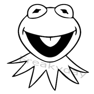 SVG - Kermit der Frosch - Beloved Muppets Charakter - Digital Download - Schnittdatei