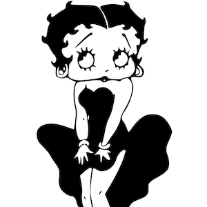 SVG - Betty Boop - Classic Cartoon Artwork - Digital Download - Cut File