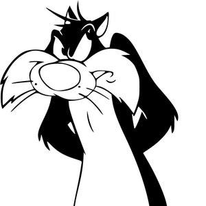 SVG - Sylvester the Cat - iconisch personage Looney Tunes - digitale download - gesneden bestand
