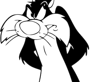 SVG - Sylvester the Cat - Iconic Looney Tunes Character - Digital Download - Cut File