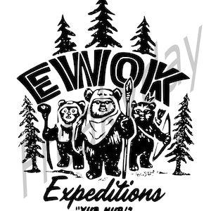 SVG - Ewok Safaris - Star Wars - Endor - Digital Download - Schnittdatei