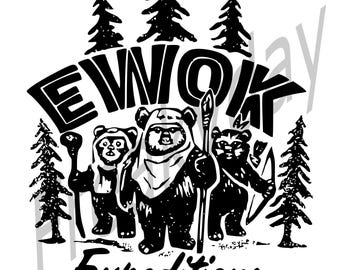 SVG -  Ewok Expeditions - Star Wars - Endor - Digital Download - Cut File