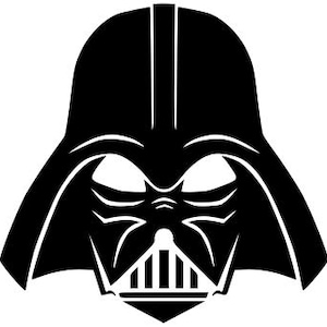 SVG - Darth Vader Silhouette - Iconic Star Wars Villain Design - Digital Download - Cut File