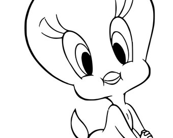 SVG - Tweety Bird - Classic Looney Tunes Character - Digital Download - Cut File