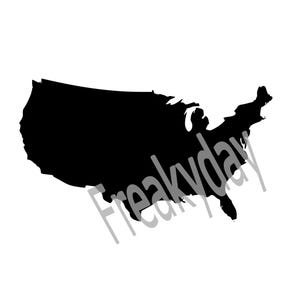 SVG - USA Map Silhouette - United States Outline - Printable Vector for Cricut and Laser Cutting - Digital Download - Cut File