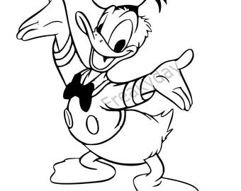 SVG - Donald Duck - The Classic Disney Character - Digital Download - Cut File